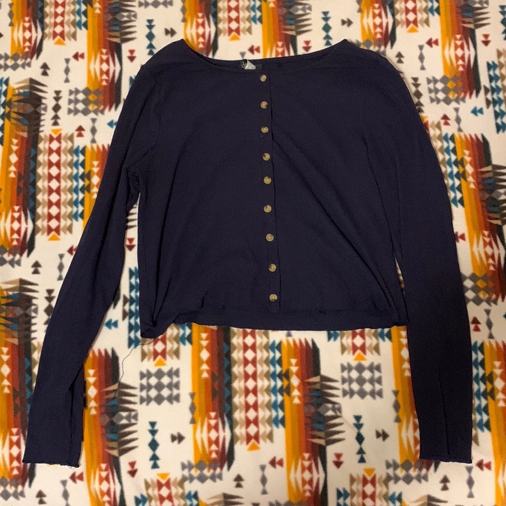 Navy blue Size L crop top